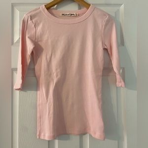 Michael Stars 3/4 Length Pink Shirt